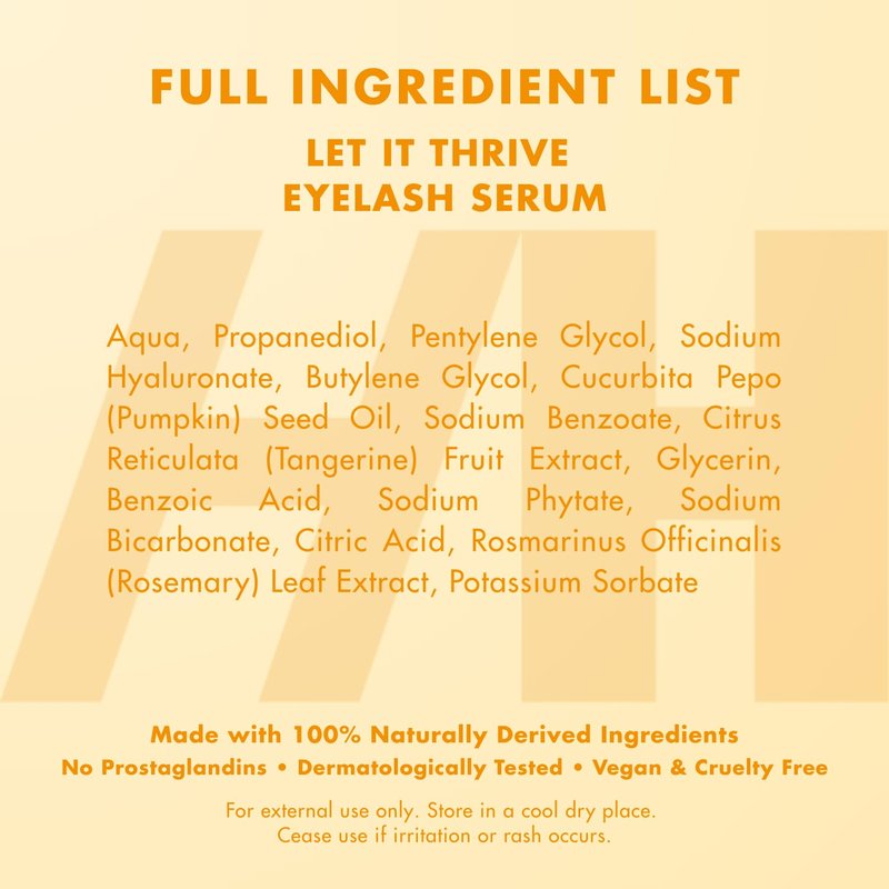 Handmade Heroes 100% Natural Eyelash Serum - Rosemary and Pumpkin Seed Oil for Fuller and Longer Looking Eyelashes, Lash Enhancing Serum for Natural Lashes, Extensions & Eyebrows