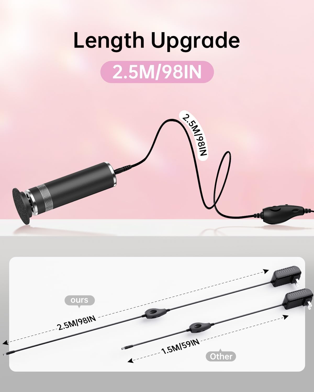 Electric Foot Callus Remover, Upgrade Electric Foot File Callus Remover for Feet, Adjustable Speed Foot File with 60 Pcs Sandpaper Discs, Foot Scrubber for Cracked, or Tough Skin and Calluses, Pink