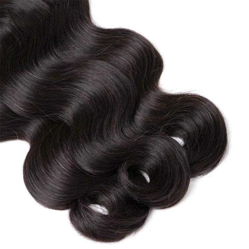 Body Wave Human Hair Bundles - Natural Black Brazilian Virgin Remy Hair Extensions | 14, 16, 18 Inch Soft & Healthy