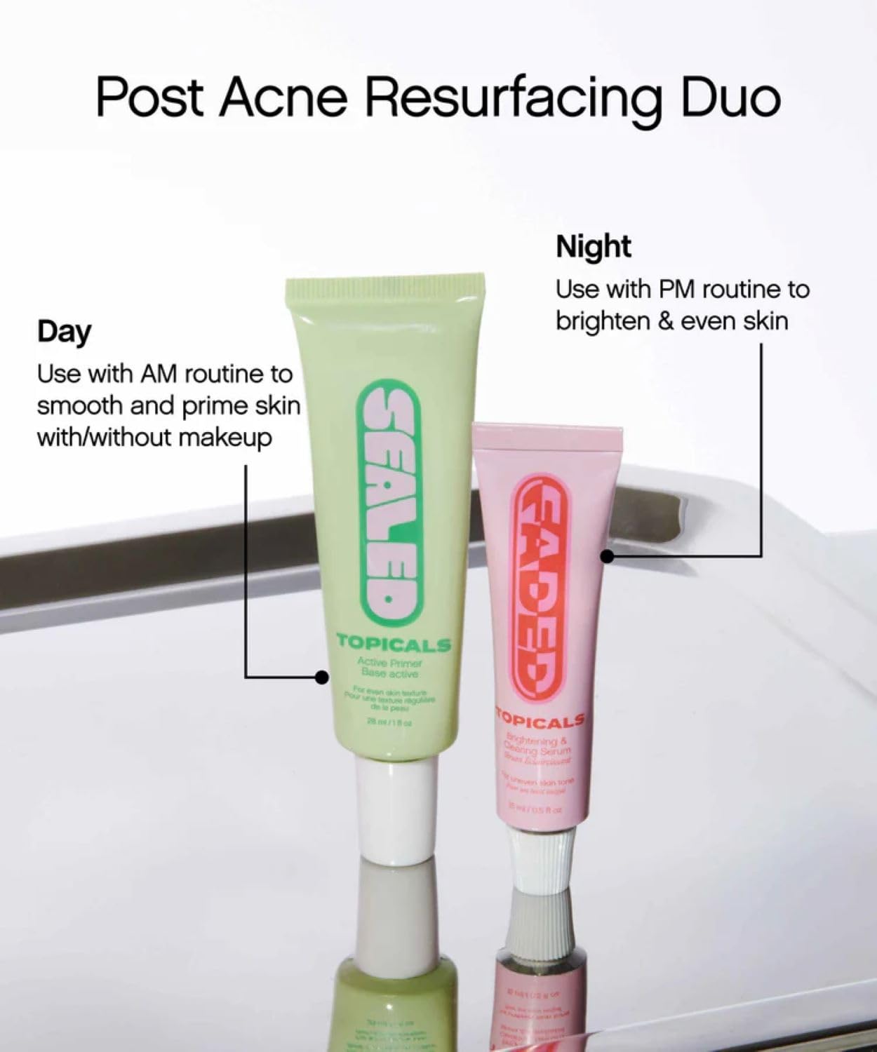 Topicals Faded Brightening Serum - Reduces Discoloration & Scars | Kojic Acid & Niacinamide | 1.7 Fl Oz
