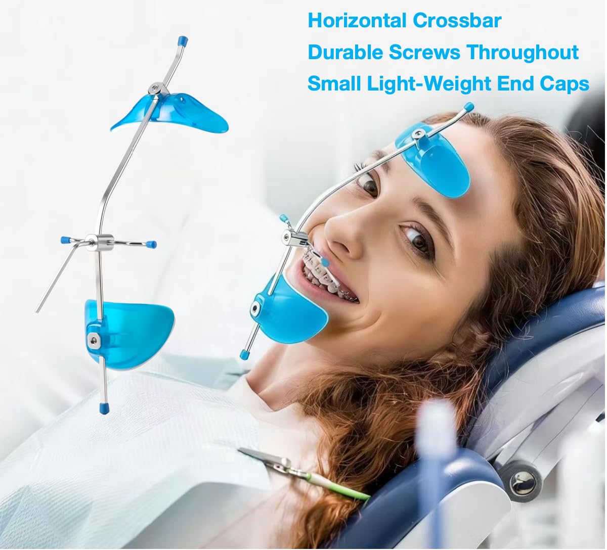 Sino Dental Orthodontic Multi-Adjustable Face Mask High-Pull Reverse Facemask (Blue)