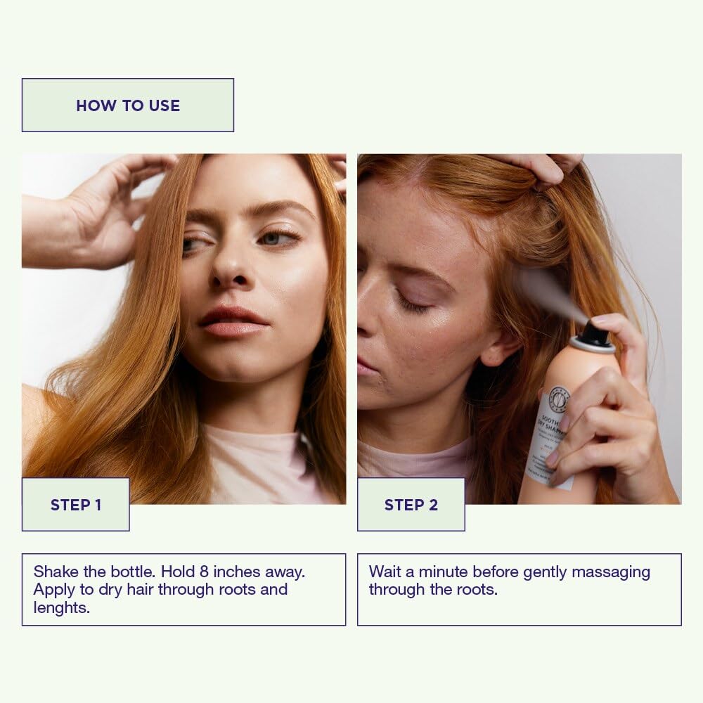 Maria Nila, Soothing Dry Shampoo, Hold 1/5, Freshens up Greasy Hair & Soothing for Scalp, 100% Vegan & Sulfate/Paraben free, 6.9 Fl Oz