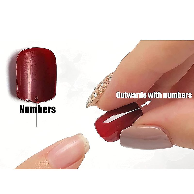 MISUD Press on Nails - Extra Long Square Glue on Nails with French Tip, Acrylic Dollar Money Rhinestone Design 24 pcs