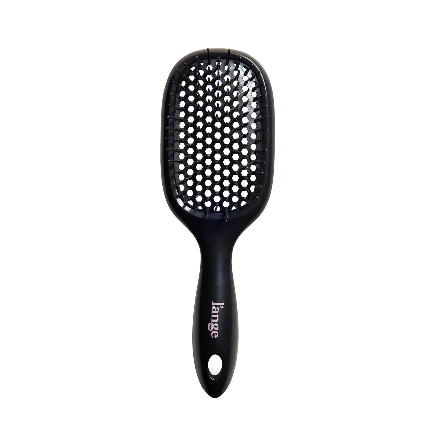 L'ANGE HAIR Detangling Vented Brush - Flexible Bristles for Wet/Dry Hair | Ergonomic Design for All Hair Types (Black)