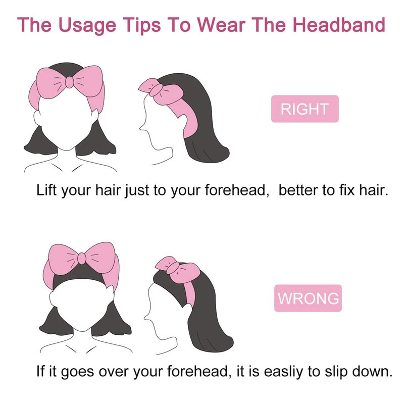 Casoty 8 Pcs Pink Spa Headbands, Soft Coral Fleece Hair Bow Headband for Washing Face, Makeup, Skincare, Yoga, Hair Accessory for Women, Girls, Adults, Gift