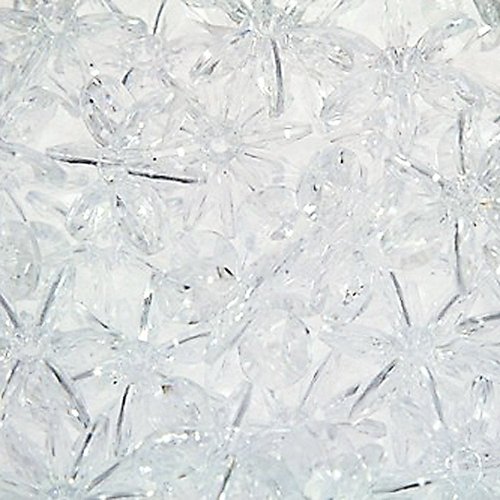The Beadery 25mm Sunburst Beads, Crystal, 160-Piece Per Bag