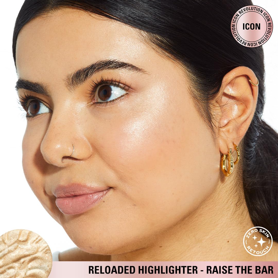 Revolution, Reloaded Pressed Powder Highlighter, Intensely Pigmented for a High Impact Dewy Finish, Dare to Divulge, 0.22 Oz