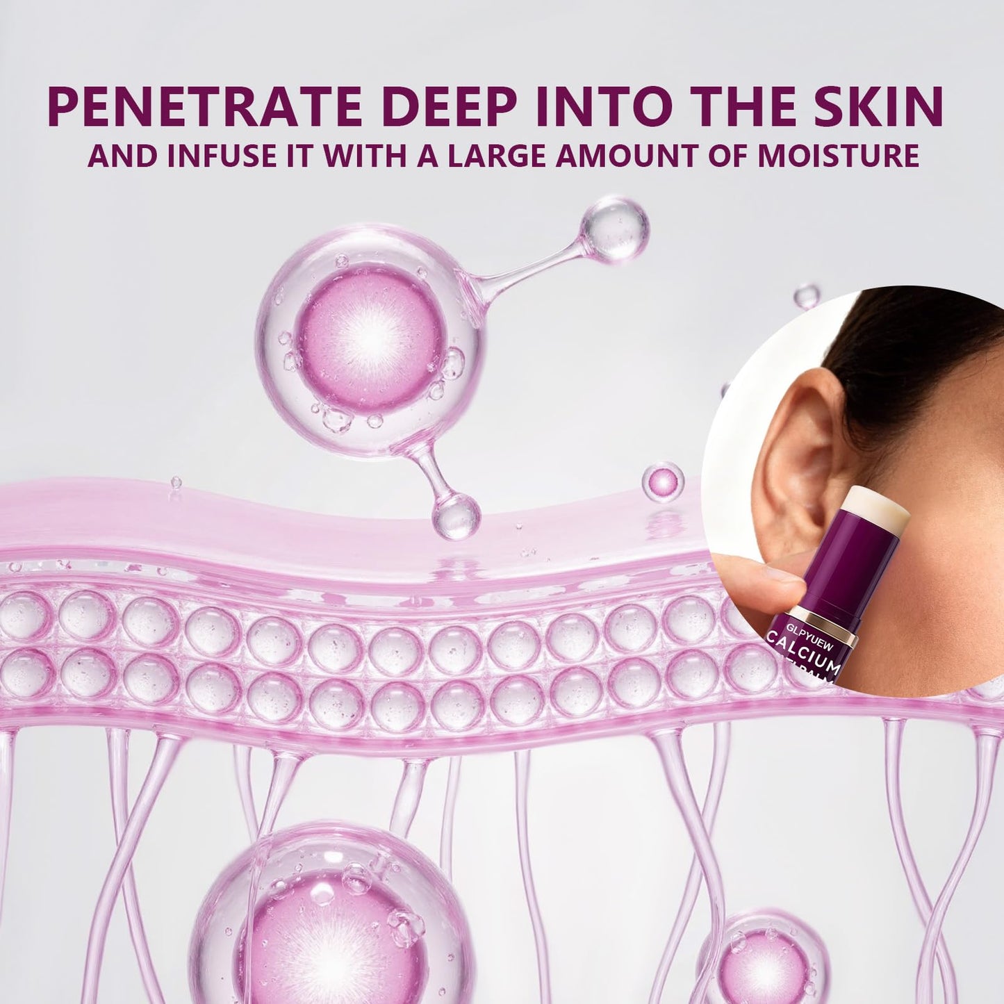 GLPYUEW Cemenrete Calcium Multi Balm, Korean Collagen Moisturing Stick,Calcium Volume Multi Balm, Wrinkle Core Stick, cemenrete calcium multi balm anti-aging, sagging, wrinkles (Pack of 2)