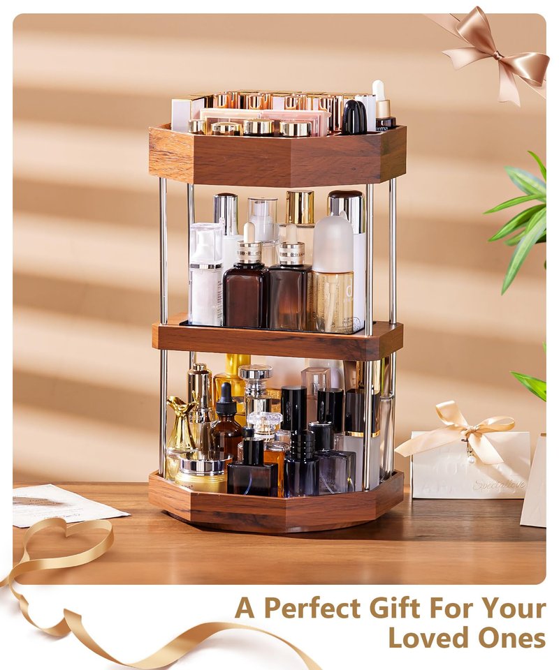 Homde Makeup Organizer 360 Degree Rotating Cosmetic Storage Display Perfume Organizer Cologne Organizer