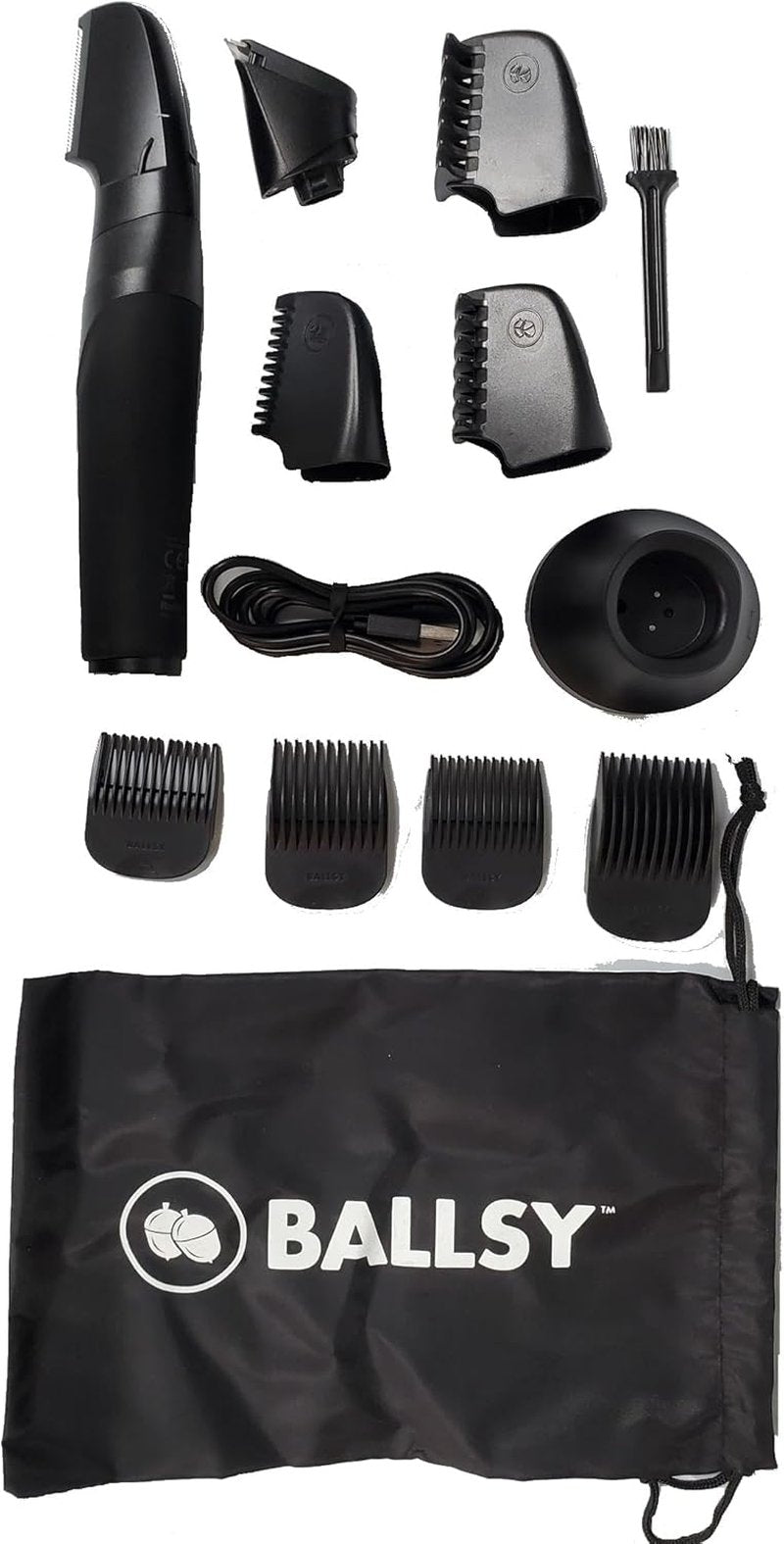 Ballsy B2 Groin & Body Trimmer for Men - Waterproof, Cordless, 2 Quick Change Heads | Ultimate Close Shave