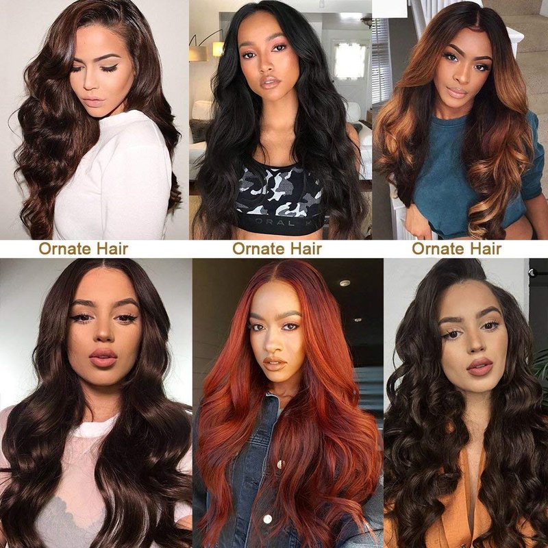 Dark Browm Body Wave Bundles Human Hair Brazilian Hair Extensions Sew In 9A Grade 100% Unprocessed Virgin Remy Human Hair Weave Extensions (body2#, 10 10 10)