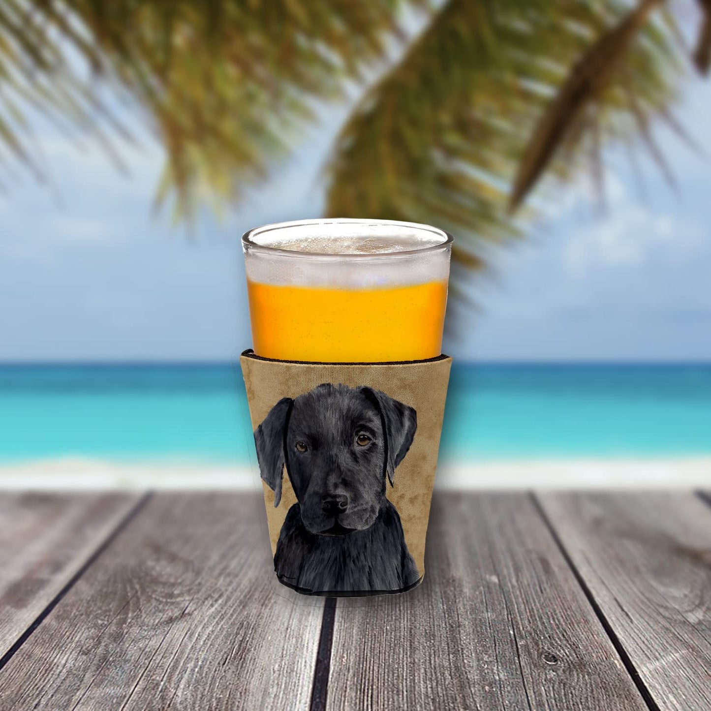 Caroline's Treasures SC9136RSC Labrador Red Cup Hugger Cup Cooler Sleeve Hugger Machine Washable Drink Sleeve Hugger Collapsible Insulator Beverage Insulated Holder
