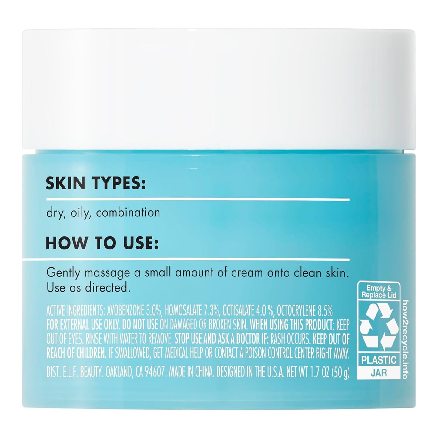 e.l.f. SKIN Mini Holy Hydration! Face Cream, Moisturizer For Nourishing & Plumping Skin, Infused With Hyaluronic Acid, Vegan & Cruelty-Free, 0.529 Oz