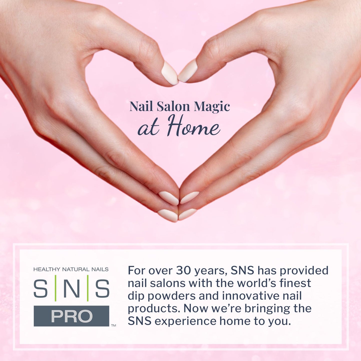 SNS Dip Powder Nail Kit, Dipping Powder Starter Kit (Pink & Sparkles) - Long-Lasting Dip Nail Colors for Stronger Nail Beds - Dip Powder Nail Color for At-Home DIY Nail Enthusiasts