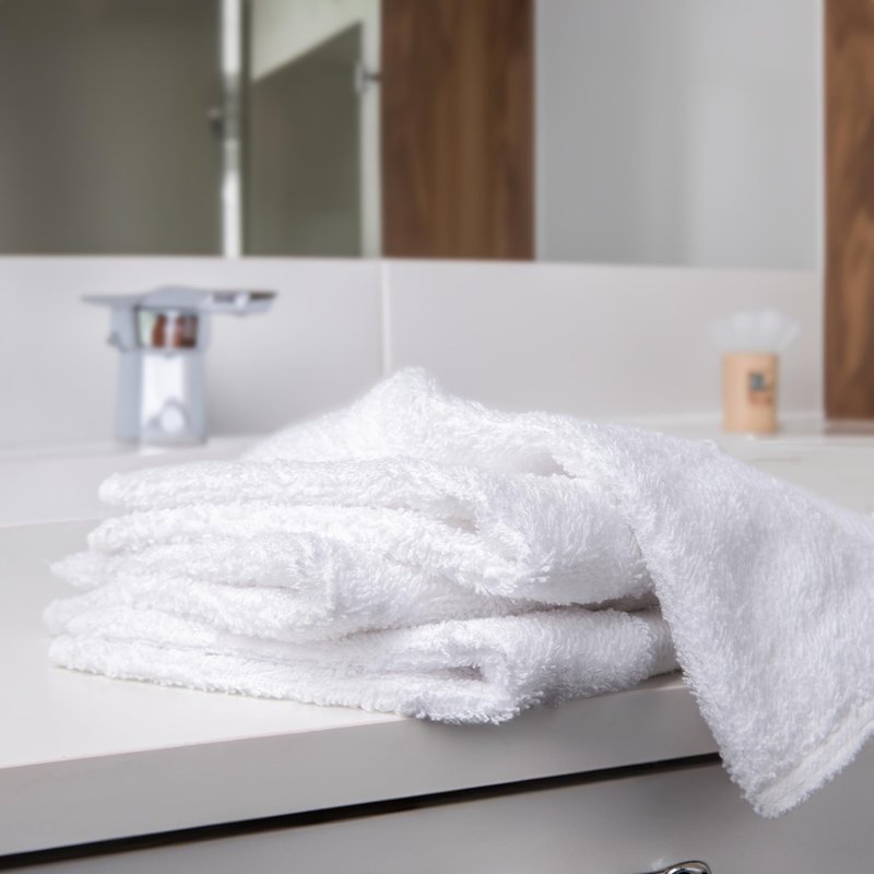 Living Fashions Premium White Cotton Washcloths Set of 24 - Thick Loop Pile Wash Cloths 12"x12" - Ultra-Soft 100% Ring-Spun Cotton Face Towels - Luxury Spa Quality Face Cloths