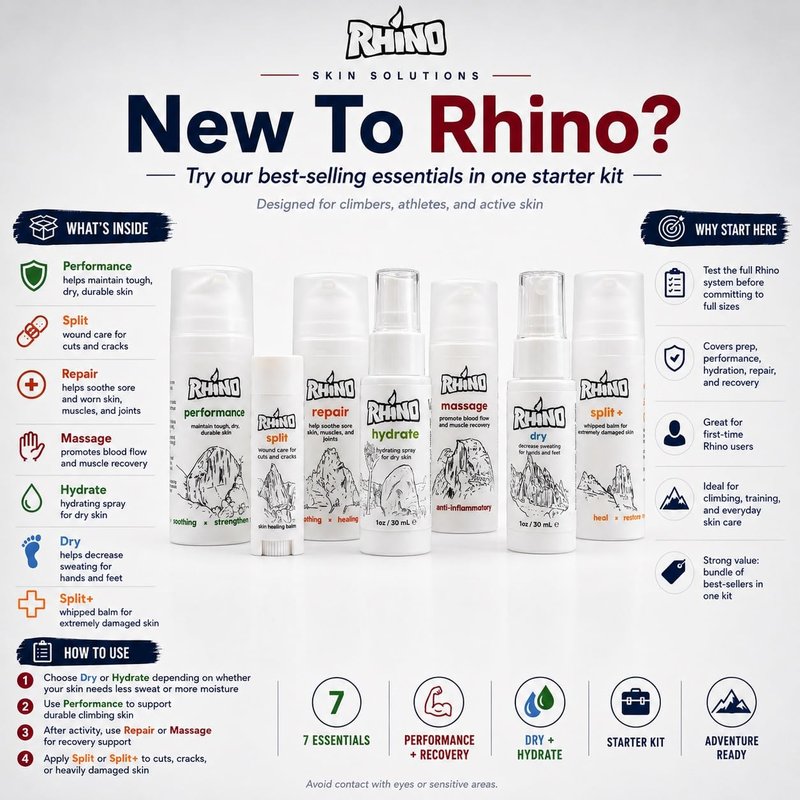 Rhino Skin Solutions Repair Cream Made for Your Adventure, Hand Repair Cream for Dry Cracked Hands, Non Greasy Hand Lotion with Honey and Tea Tree for Athletes and Workers, Made in USA (8 oz)