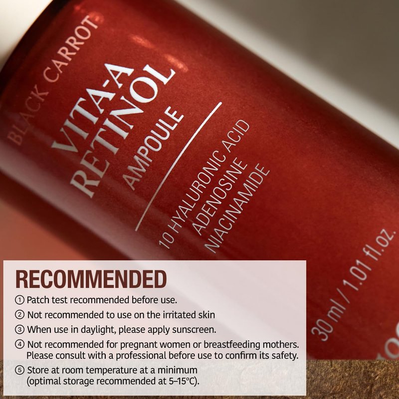 Goodal Black Carrot VITA-A Retinol Ampoule | Hydrating Facial Serum for Glowing Skin - 30ml, Lightweight Korean Skincare