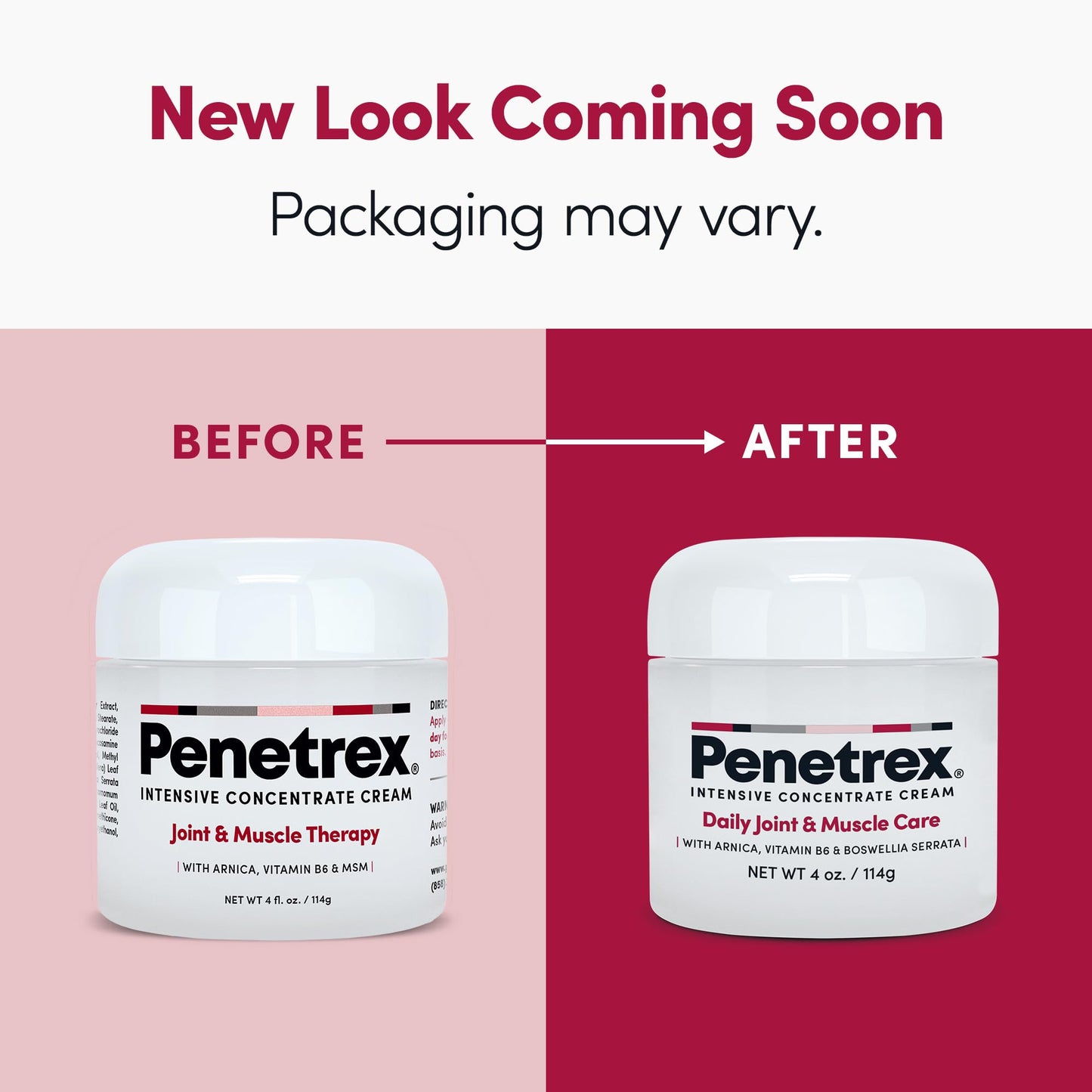 Penetrex Joint & Muscle Therapy - Soothing Comfort for Back, Neck, Hands, Feet - Premium Whole Body Rub with Arnica, Vitamin B6 MSM & Boswellia - Non-Greasy 4oz Cream