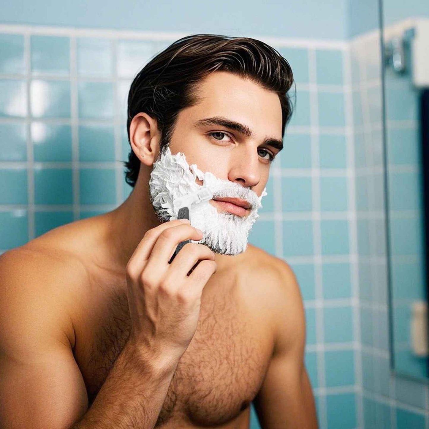 Disposable Razors Bulk, Razors Individually Wrapped Bulk, Travel Razors Bulk With Shaving Cream For Hotels, Shelters, Homeless, Nursing Homes, Charities, Churches, Gray (60-PACK)