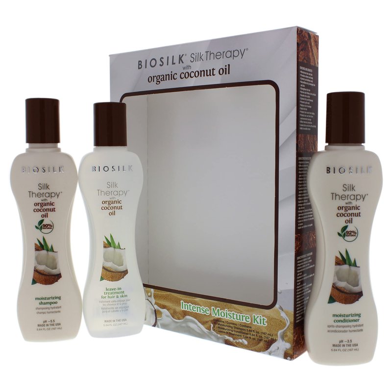BioSilk Silk Therapy with Natural Coconut Oil Intense Moisture Kit (Pack of 3)