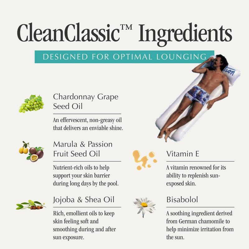 Vacation Chardonnay Oil SPF 30 Sunscreen Oil, 3.4 Fluid Ounces, Pack of 2 - Hydrating, Lightweight, Reef Safe, Invisible, Water-Resistant, Travel Size