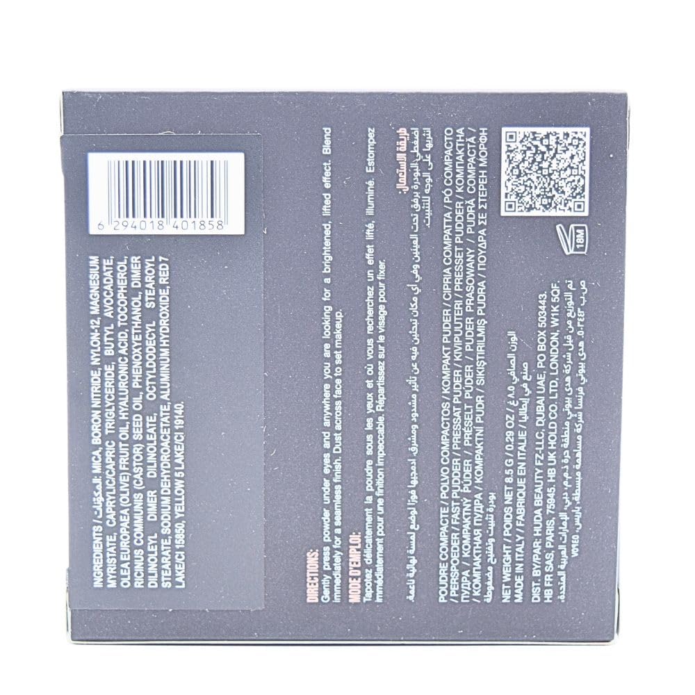 HUDA BEAUTY Easy Bake and Snatch Pressed Talc-Free Brightening and Setting Powder Cherry Blossom