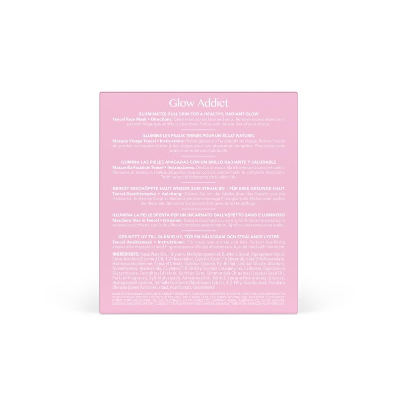 FOREO Glow Addict UFO-Activated Facial Mask - Hydrating Facial - Vitamin C & Vitamin E - For All Skin Types & Dull Skin - Antiaging - 6 pcs in Pack