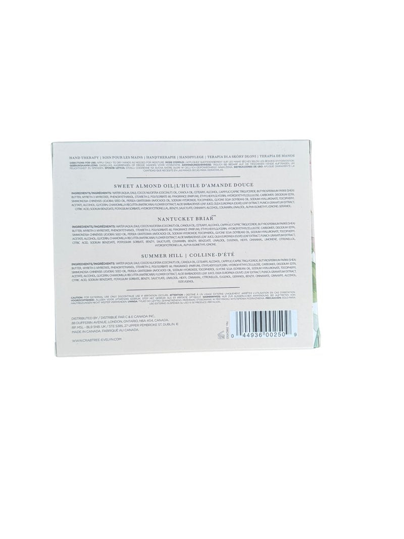 Crabtree & Evelyn Luxury Hand Therapy Collection (Sweet Almond Oil, Nantucket Briar, Summer Hill)