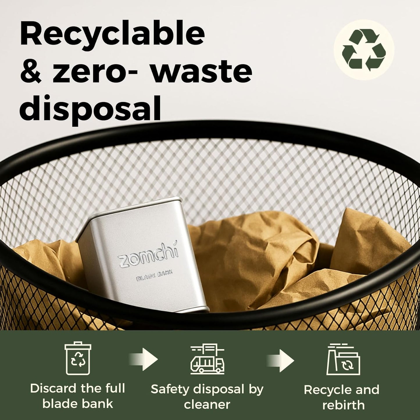 ZOMCHI Razor Blade Bank for Safety Razor Blade Storagement, Used Double Edge Safety Razor Blade Disposal Case (Black)