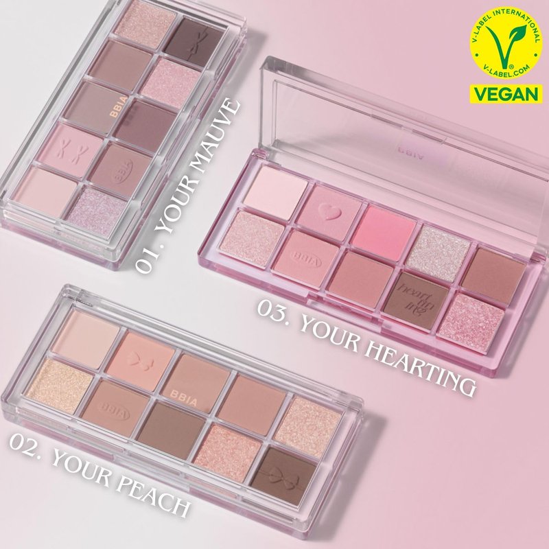 BBIA Essential Eye Palette - Buildable Matte & Shimmer Eyeshadow | Warm Cool Natural Shades (01 Your Mauve)