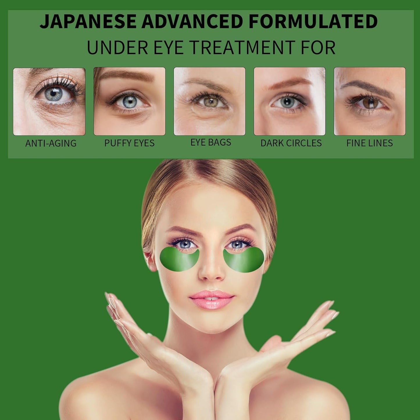 24K Gold Eye Masks for Dark Circles and Puffiness 70PCS, Under Eye Patches Gel Pads for Puffy Eyes Treatment w/Collagen, Caffeine, Peptides for Eye Bags Treatment, Gel Eye Mask Skincare