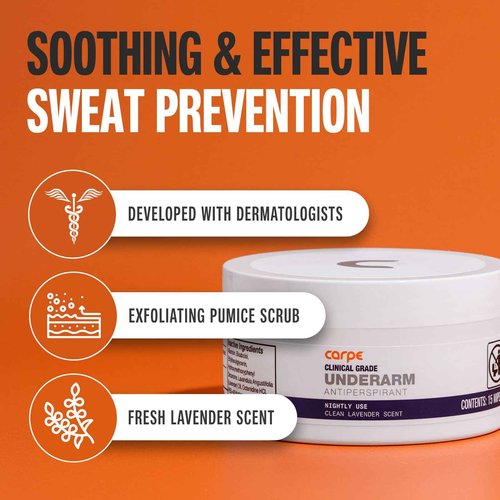 Carpe Clinical Grade Underarm Wipes - New, Unrivaled Antiperspirant Wipes For Armpit Sweat Prevention. Combat Sweat, Block Excessive Sweating, & Help Control Hyperhidrosis.15 Anti Sweat Wipes.
