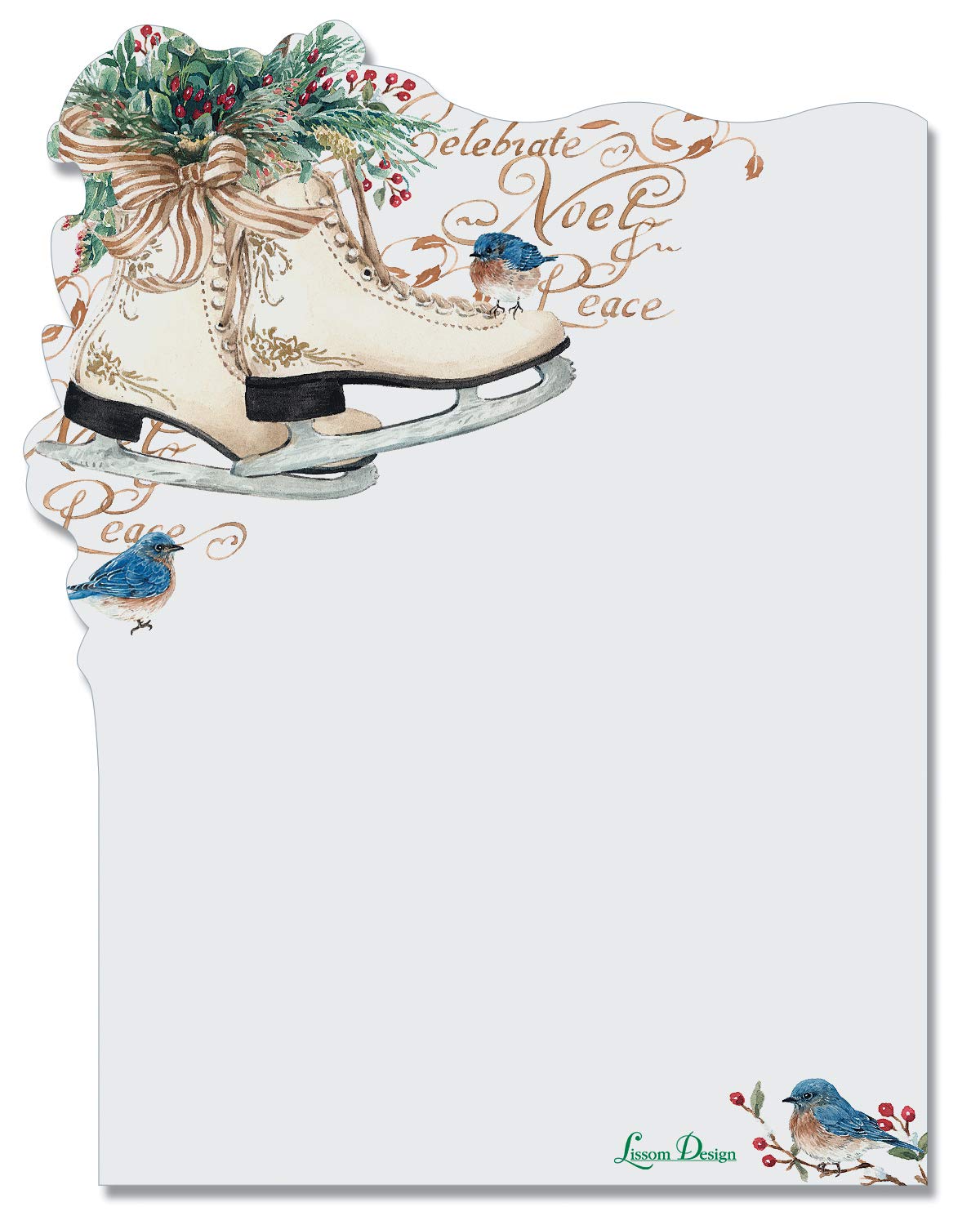 Lissom Design Sticky Notes - Designer Self-Stick Note Pad for Home or Office Self-Adhesive Notepad, 75-Sheets, Winter Wonderland