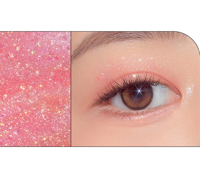 TONYMOLY Lovely Beam Bling Glitter 03 Pink Beam – Multi-Use Glitter for Eyes, Under-Eye Highlight & Eye Makeup, Sparkling Korean Cosmetic for Defined, Youthful Looks