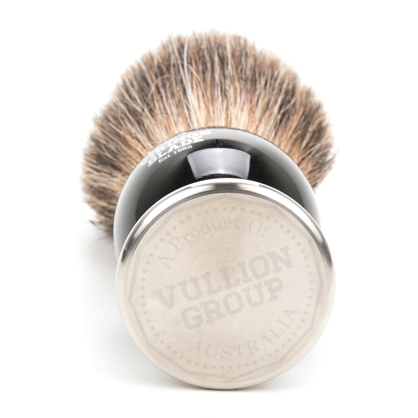 VIKINGS BLADE Luxury Shaving Brush for Men - Ultra Heavy Acrylic & 316L Steel Handle | Dark Stallion Color, Super Strong Knot