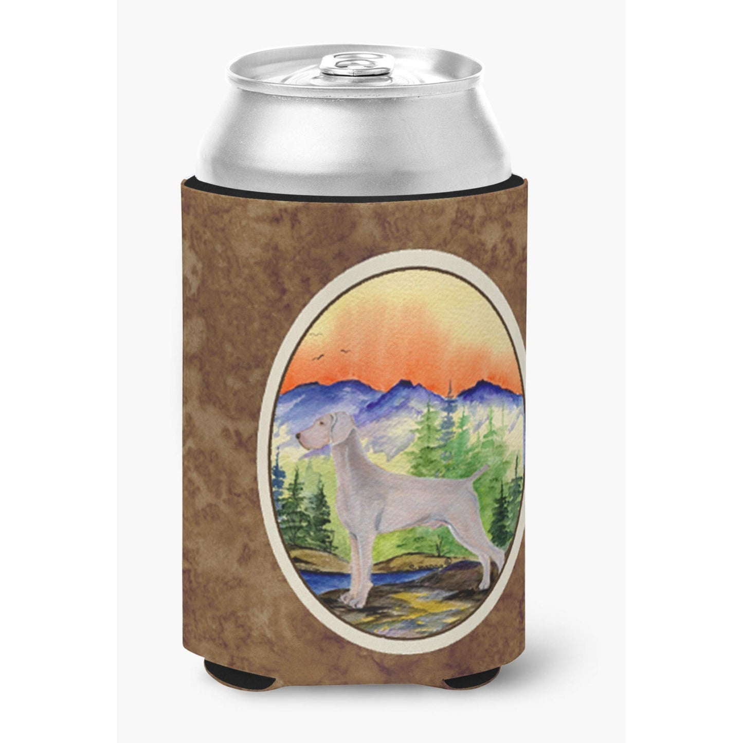Caroline's Treasures SS8267CC Weimaraner Can or Bottle Hugger Cooler Washable Drink Sleeve Collapsible Beverage Insulated Holder, Can Hugger, Multicolor
