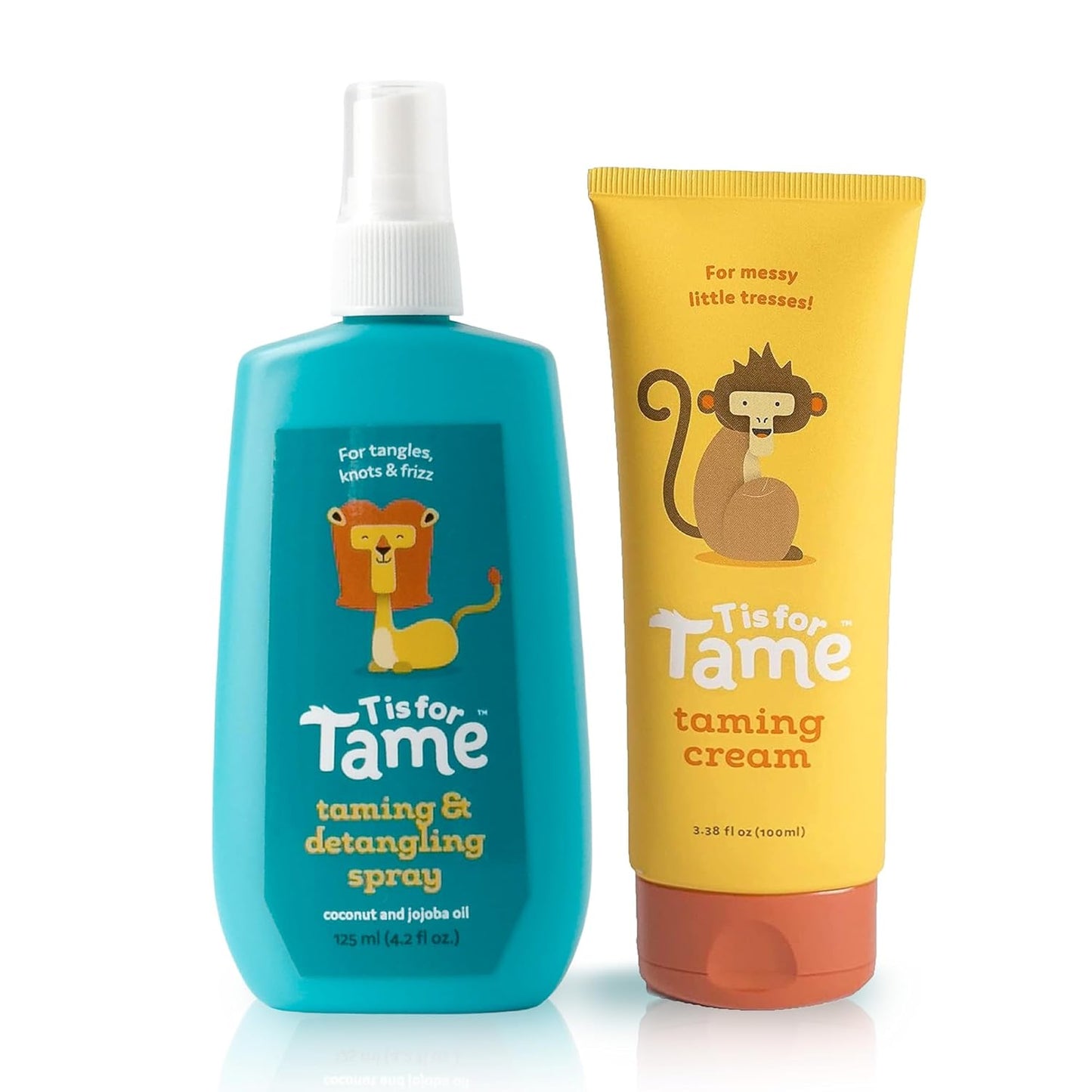 Natural Conditioner Spray & Smoothing Hair Cream - Frizz Control for All Hair Types | 4.2 fl & 3.38 fl oz
