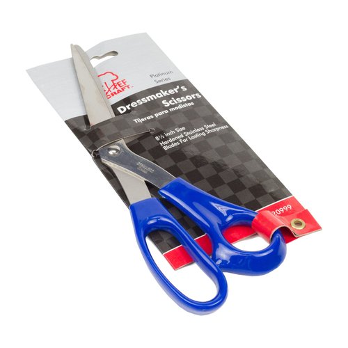 Chef Craft Dressmakers Stainless Steel Fabric Scissors, 8.5 inch, Blue