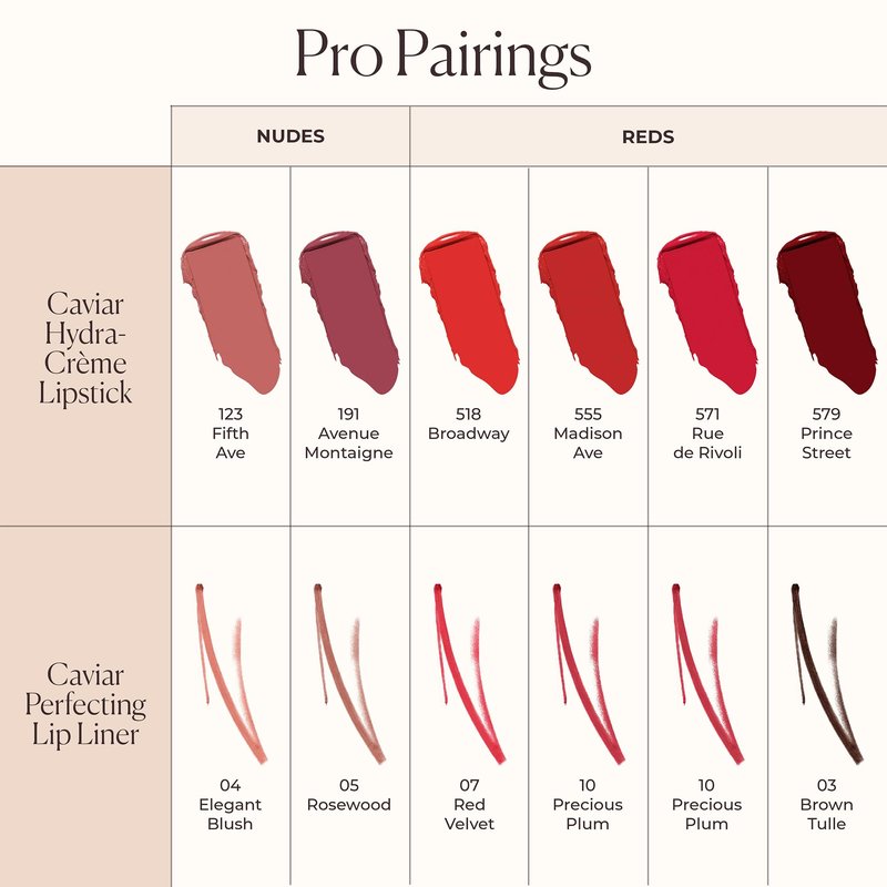 Laura Mercier Caviar Hydra Crème Lipstick, 16HR Hydration and Lip Barrier Repair, All Day Wear, Plumping, Smudge- & Fade-proof, Creamy Satin Finish, Infused with Hyaluronic Acid, 612 Park Ave