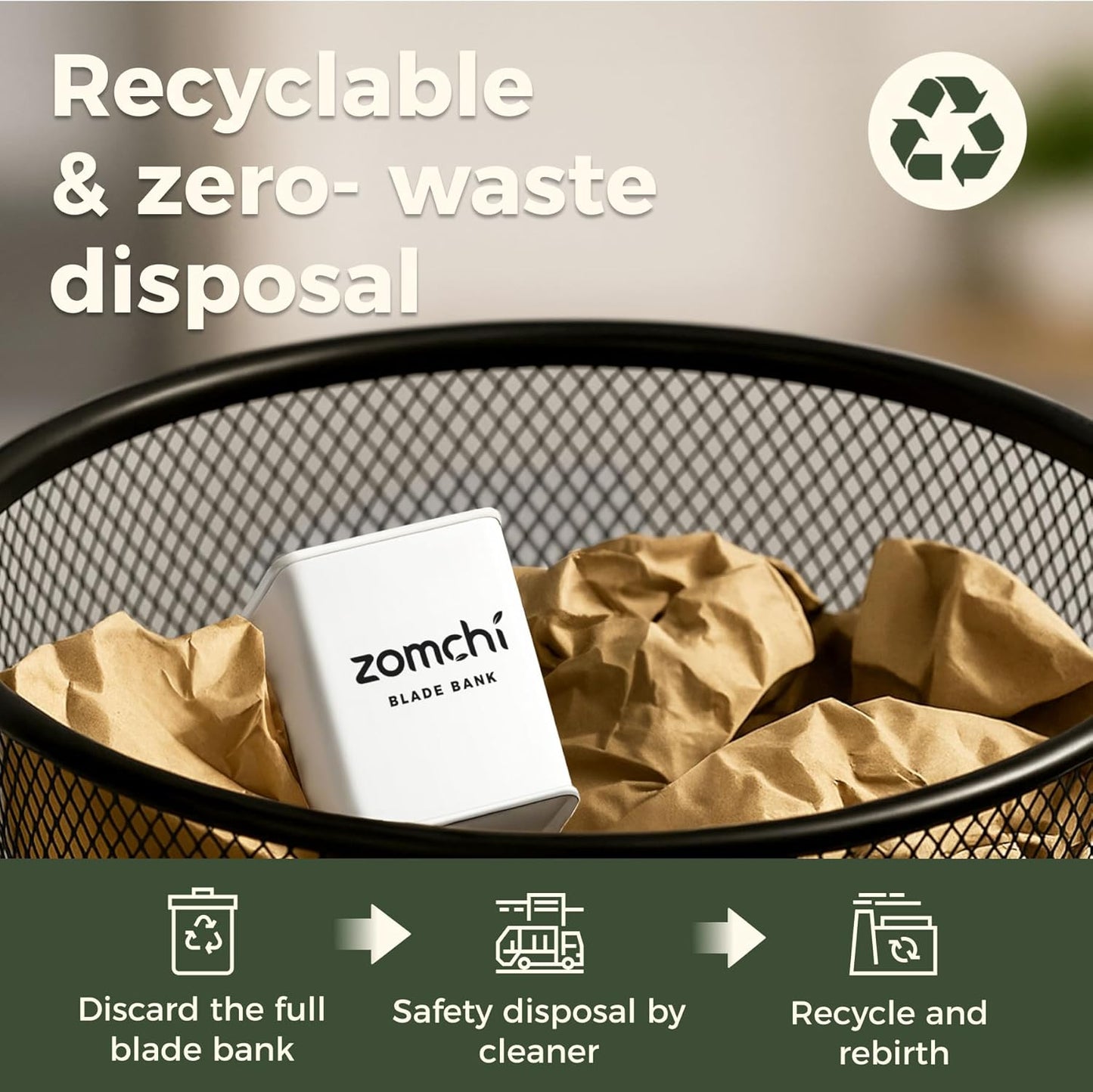 ZOMCHI Razor Blade Bank for Safety Razor Blade Storagement, Used Double Edge Safety Razor Blade Disposal Case (Black)