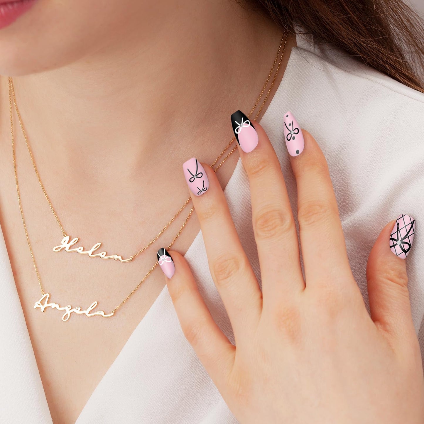 JarThenaAMCS 4Pcs Bow Nail Plates Stamping Set Heart Bear Bowknot Stamp Templates Nail Art Plates for Coquette DIY Print Manicure Salon Design
