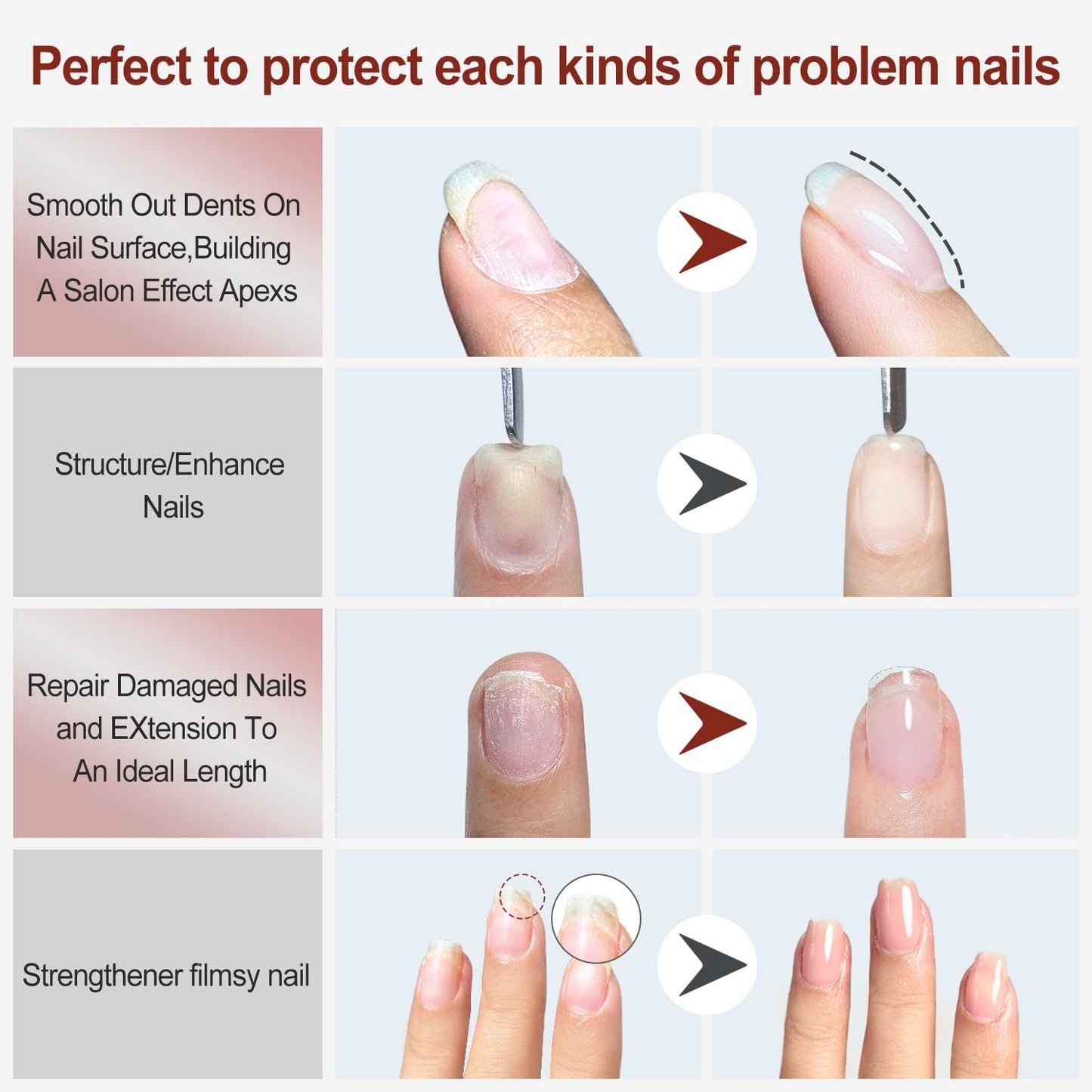 FZANEST Builder Gel Milky White Gel Polish Rubber Base For Nail Strengthener Extension LED Lamp Cured Color Base Nail Polish in Bottle