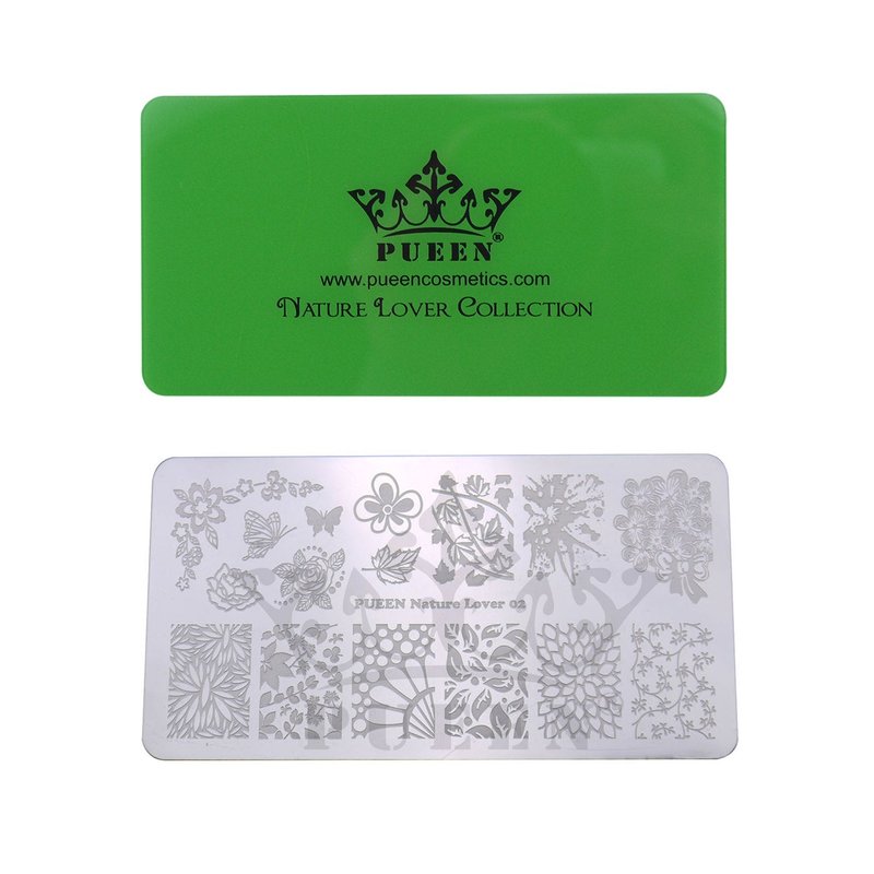 PUEEN Nail Art Stamping LOVE BOX II 02-4 Lover Collection Plates - 125x65mm Unique Nailart Polish Stamping Manicure Image Plate Accessories Kit BH000665