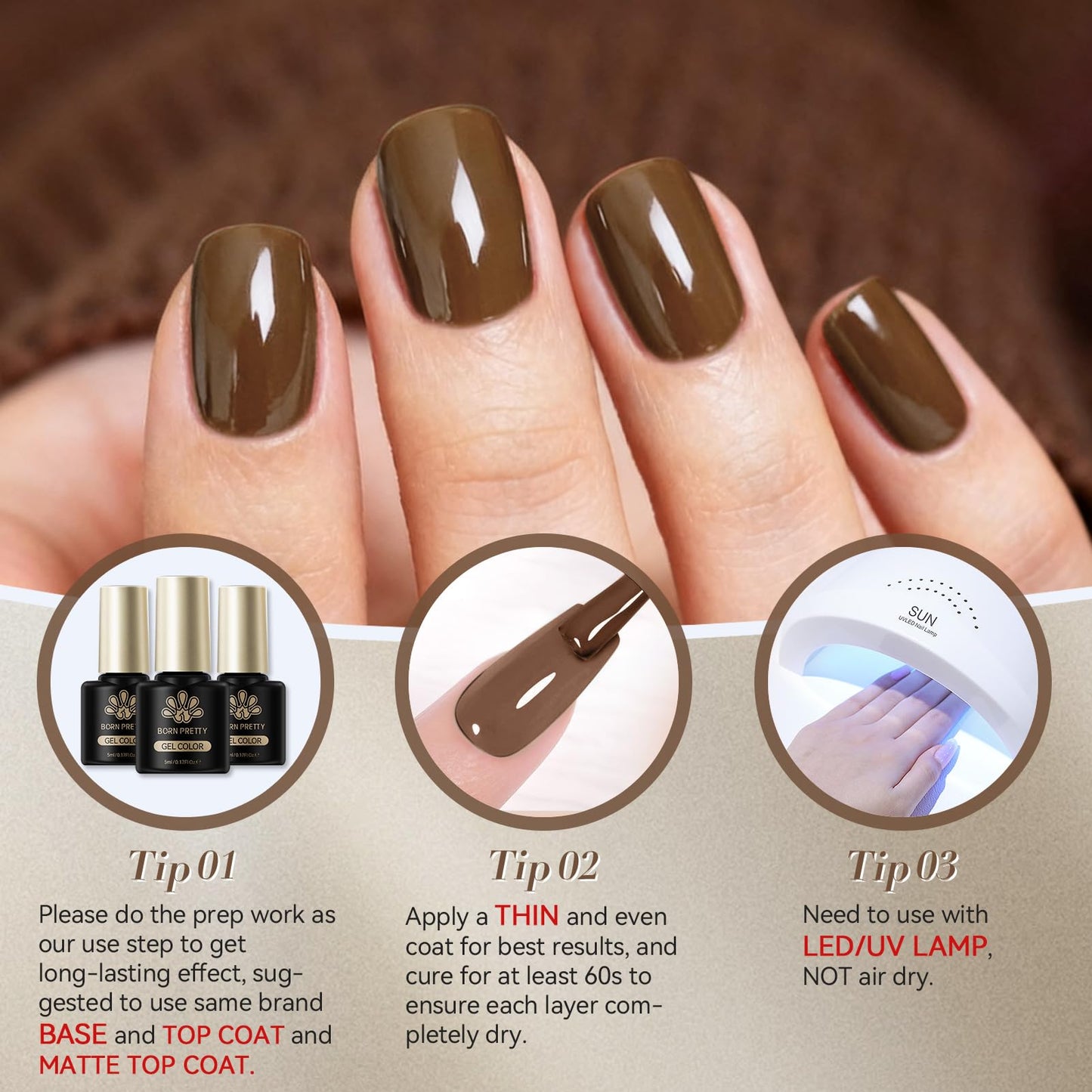 Born Pretty Fall Winter Gel Nail Polish Set Autumn Gel Polish Orange Pumpkin Cozy Campfire Brown Caramel Burgundy Wine Red Green Coffee Gel Nail Polish Fall Colors Collection 39PCS