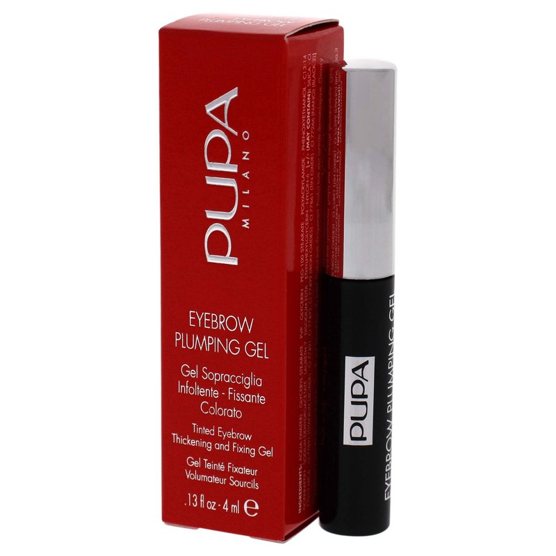 Pupa Milano Eyebrow Plumping Gel - Thickening and Fixing Eyebrow Gel - Ideal For Thick and Tamed Eyebrows - Gives Plumping Effect That Looks Absolutely Natural - 003 Dark Brown - 0.13 Oz