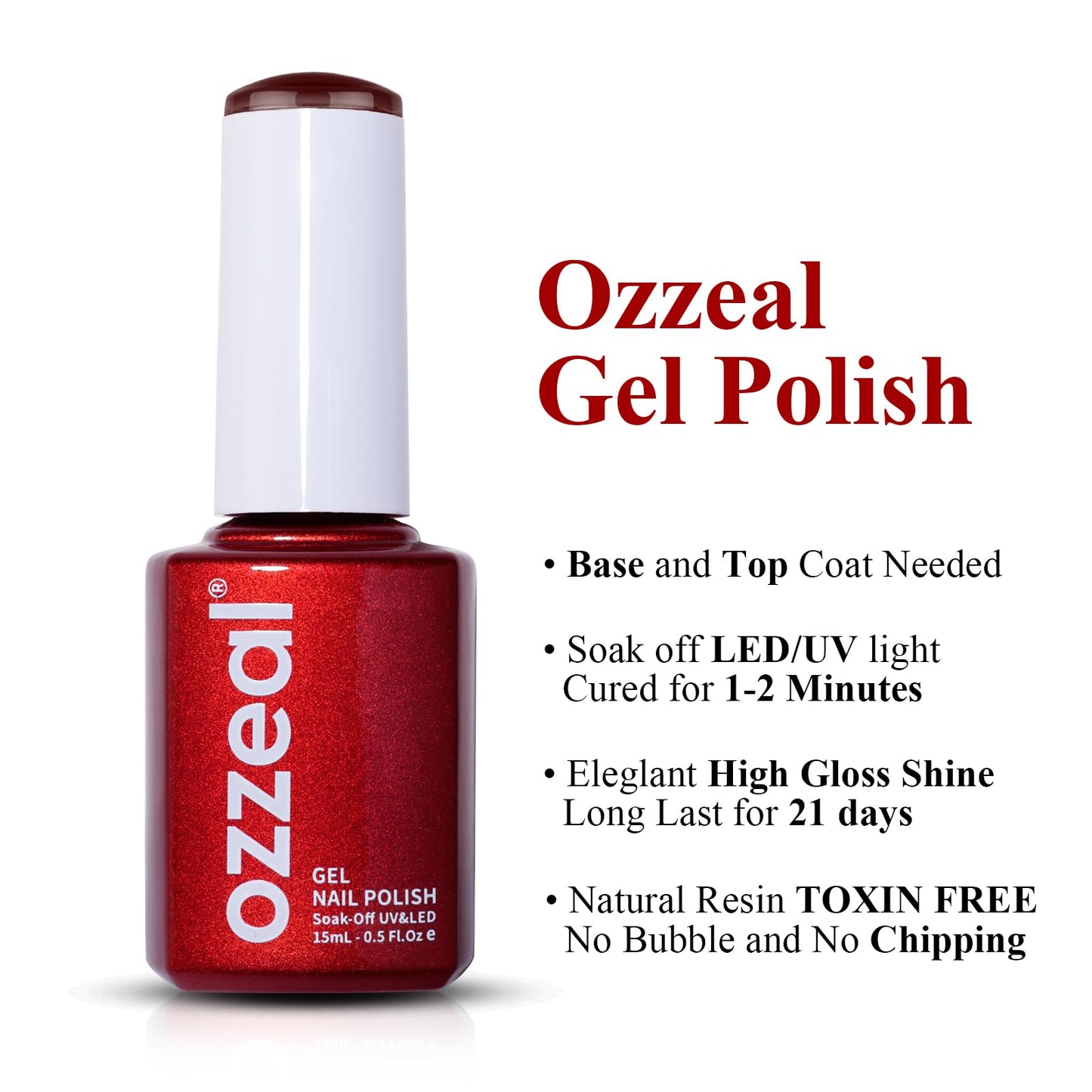 Gel Polish, 0.5 Fl Oz Deep Cherry Brown Gel Polish Autumn Winter Soak Off LED UV Nail Gel Polish Art Starter Manicure Salon DIY Gel Polish
