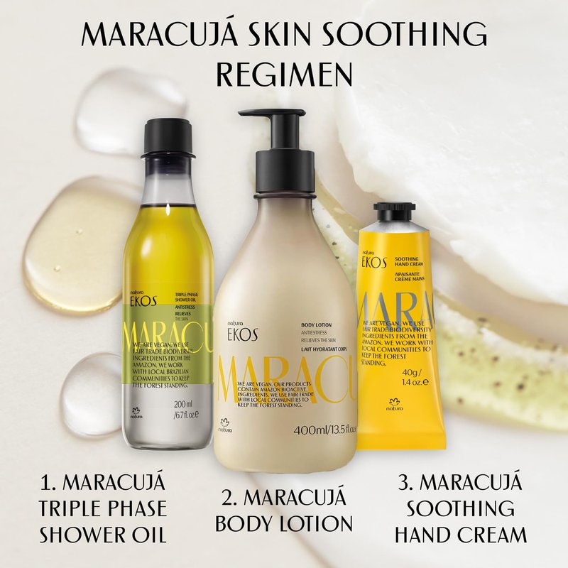 natura – Passion Fruit Hand Cream Travel Size – Soothing Balm – 24-Hour Hydration for Dry Hands – Fast Absorbing, Vegan Moisturizer – Calming & Nourishing Brazilian Hand and Cuticle Care- 1.41oz (40g)