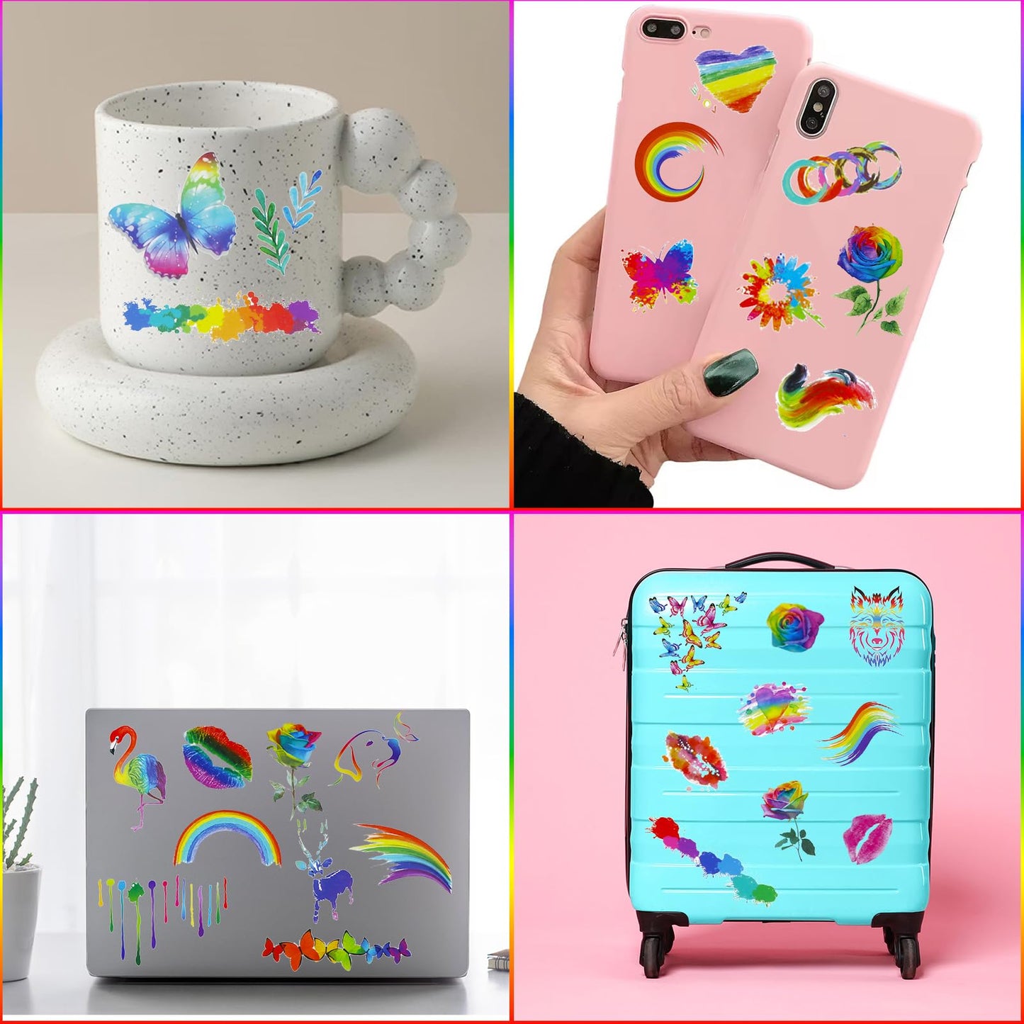 200+ PCS Pride Rainbow Tattoos Stickers LGBT LGBTQ Flag Decorations Accessories Temporary Sticker Pride Month Gay Birthday Party Gifts Boys Girls Men Woman Cute Fake Tattoo Themed Festival