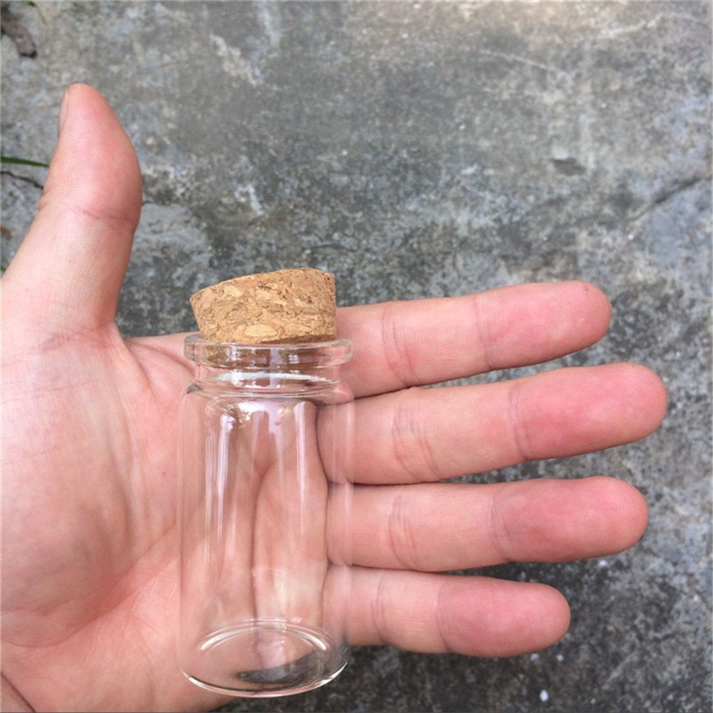 37X70X27mm 50ml Glass Bottles With Cork Transparent Empty Glass Vials Jars 50pcs/lot(50, 50ml-37x70x27mm)