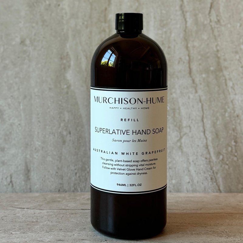 Murchison-Hume Australian White Grapefruit Hand Soap Refill | Superlative Plant-Based Formula | Eco-Friendly 32 fl oz Refill for Pump Dispenser | SLS-Free, Paraben-Free & Cruelty-Free